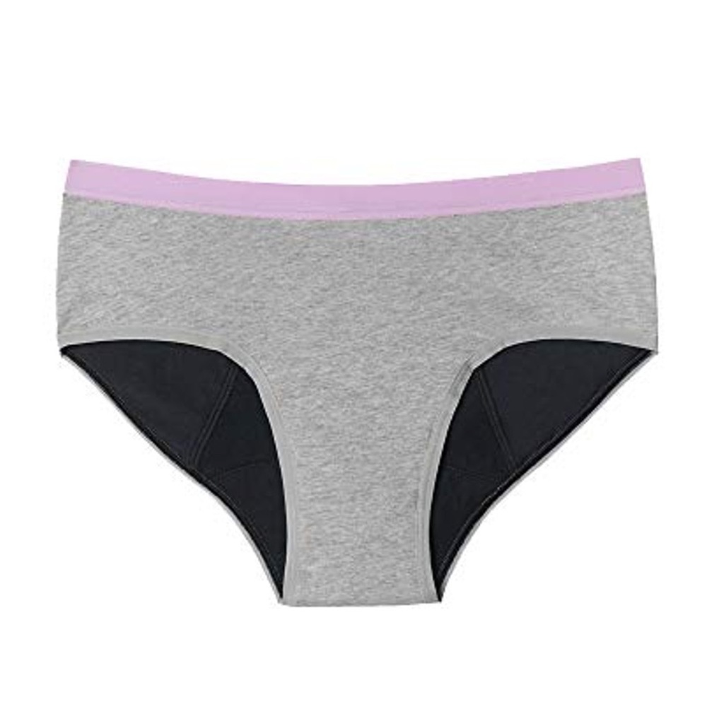 NWT Thinx Teen Menstrual Briefs Underwear Grey and Lilac Girls 9/10